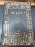 ANTIQUE HOLY BIBLE IN WOODEN BOX