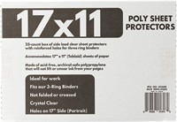 11x17x 11 Inches Poly Sheet Protectors