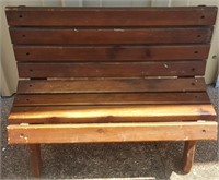 Wooden childs bench