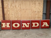 Original Honda dealership lightbox letters