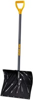 Poly Snow Shovel/Pusher with Straight D-Grip 18"