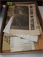 FLAT OF VTG. NEWSPAPERS- OTHER PAPER ITEMS