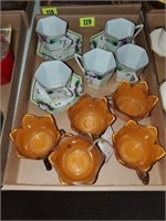 FLAT OF MISC. SMALL  CUPS & SAUCERS- MASONIC