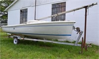 O'day Daysailer 17 fiberglass sailboat, VIN: XDY12
