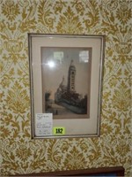 FRAMED SIGNED PRINT OF CATHEDRAL