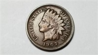 1907 Indian Head Cent Penny