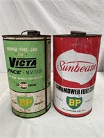 BP Victa mower fuel can  & BP Sunbeam mowercan