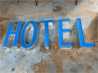Hotel individual light box letters approx