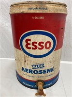 Esso blue kerosene 5 gallon drum