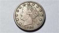 1884 Liberty V Nickel High Grade Rare