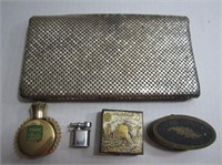 Billfold, Perfume Bottle, Lip Stick and Trinket Bo