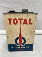 Total super 1 gallon oil tin