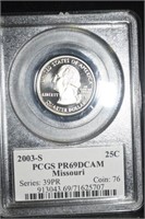 2003 S PCGS PR69 Deep Cameo Quarter