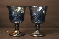 Pair of Carnival Glass Drinking Cups