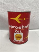 Shell aeroshell aviation oil quart tin