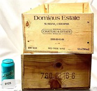 Pair of Wood Boxes Planter Decor Pieces Wine