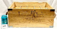 Lewis & Clark Corp Discovery Wood Bottle Crate Box