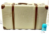 Vintage Hard Case Suitcase Leather Straps