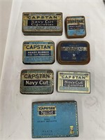 7 Capstan tobacco tins
