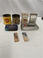 6 assorted tobacco tins & papers, Windfield Camel