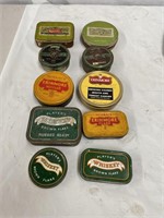 10 assorted tobacco tins, Players Whiskey, Erinmor