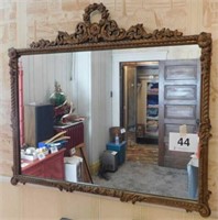 Vintage mirror w/ ornate frame, 36W x 32.5H