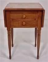 Clore cherry bedside table, drop leaf with two