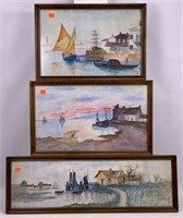 6 water colors by KEO '15, 28" x 9", 18" x 13",
