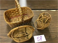 3 Wicker Baskets