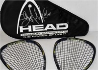 Sudsy Monchik Signed Racquetball Case & 2