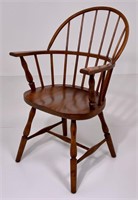 Pr. Bow back Windsor chairs, cherry finish, 37"