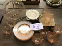 Set of 12 Depression glass Dishes