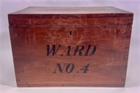 Ballot box, Ward Np. 4, cherry , dovetailed, slot
