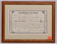 Stock Certificate "Downsville Draft Horse Company"
