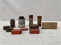 11 assorted  repair tins