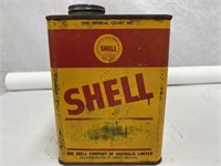 Shell quart oil tin