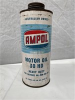 Ampol HD 30 quart oil tin
