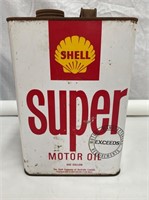 Shell Super Exceed 1 gallon oil tin