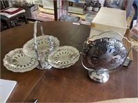 Silver Folding Serving Trays