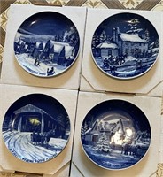 4 Canadian Christmas Collector's Plates