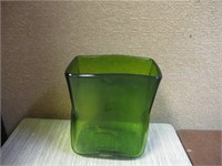 Heavy  Green Vase