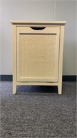 Laundry Hamper In Wood Frame White