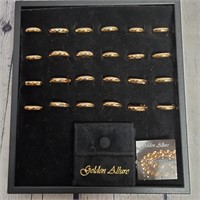 QTY 24 Golden Allure Men's Gold Ring Collection