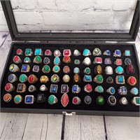 QTY 72 Vintage Precious Gemstone Ring Collection