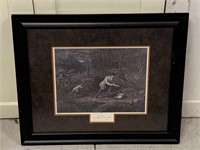 Framed Fox Hunting Scene