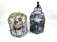 Two Metal Bird Cages