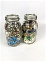Two Jars of Broken Jewelry
