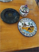 2 Decorative Plates - Sugar Bowl