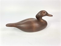 Wooden Duck Decoy with Glass Eyes