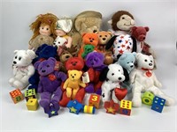 Assortment of Collectible Stuffed Animals
